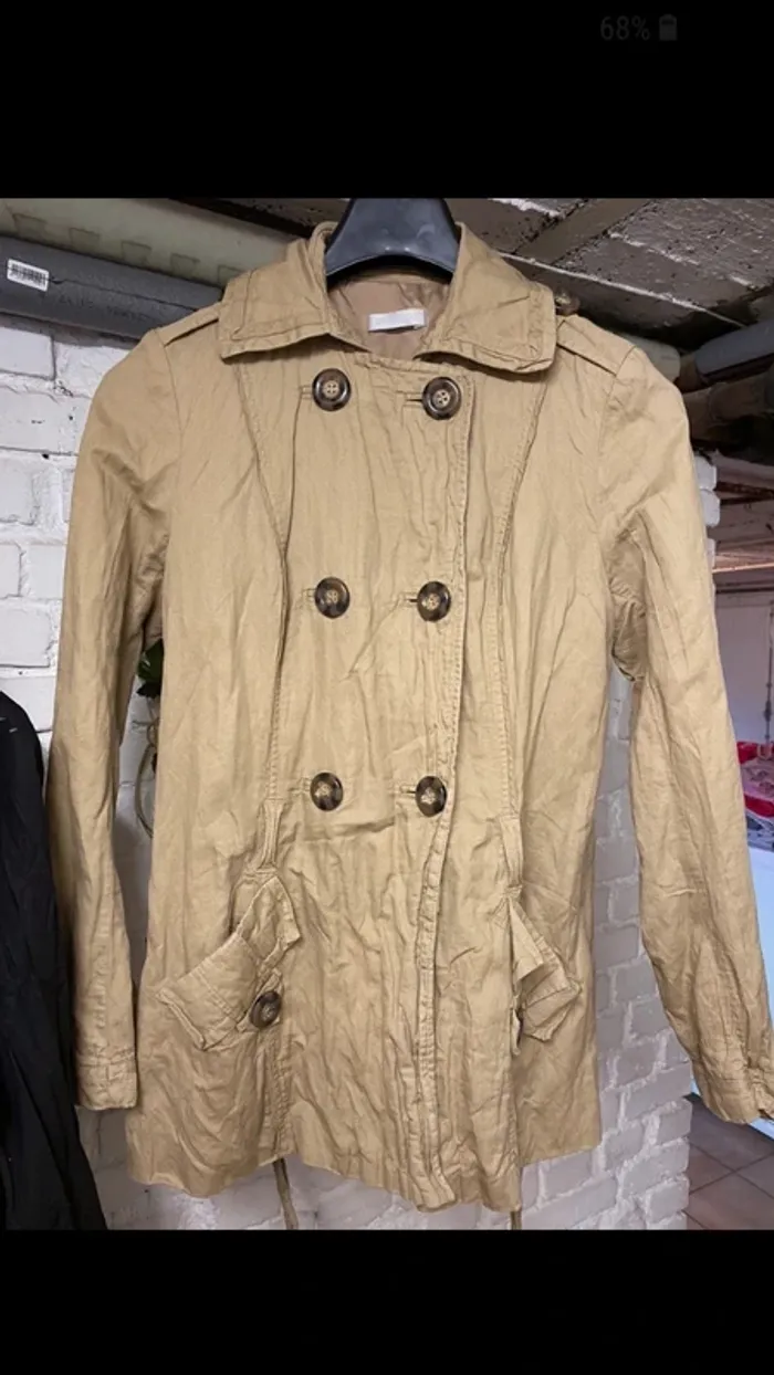Trench-coat caban veste manteau beige promod 38/40