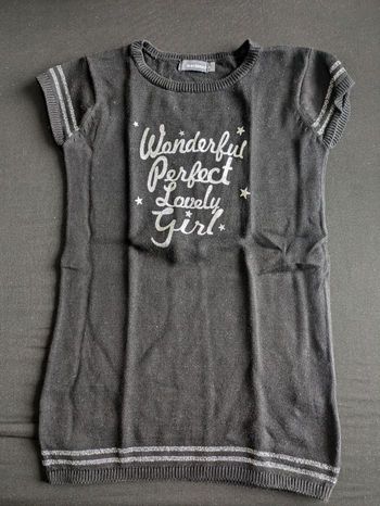 Robe hiver fêtes à inscription fille 4 ans