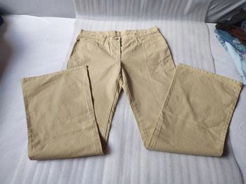 Pantalon beige evasë Benetton 46 neuf