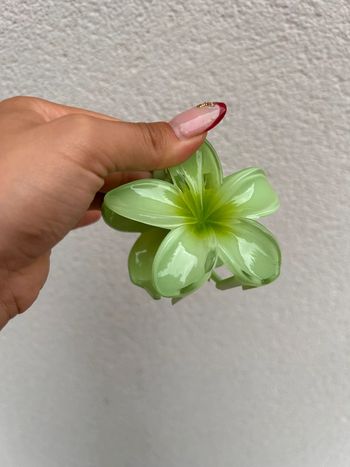 Pince à cheveux verte pour l’été