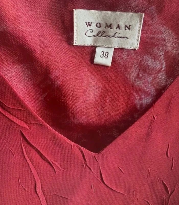 Très joli haut Top blouse Woman collection taille 38 Zip sur le côté Bordeaux - photo numéro 3