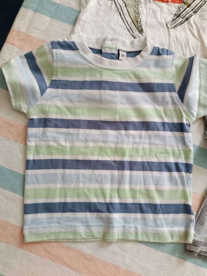 Lot 8 tee-shirts manches courtes 6 mois - photo numéro 3