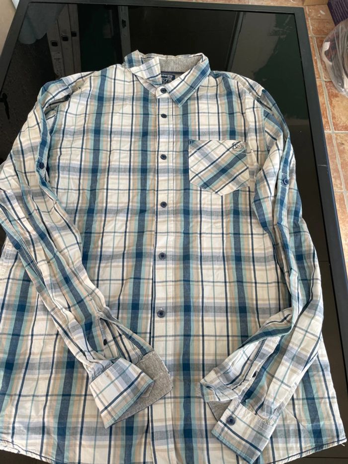 Chemise à carreaux en taille XL de la marque Bonobo, jean - photo numéro 4
