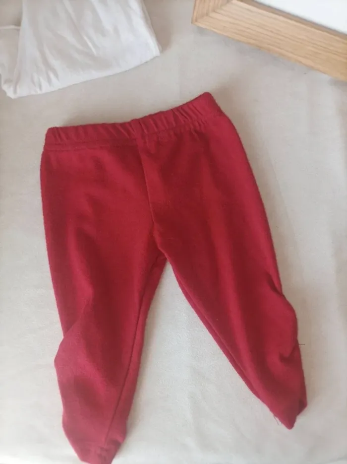 Lot 3 leggings et un short blanc fille 6 mois - photo numéro 2