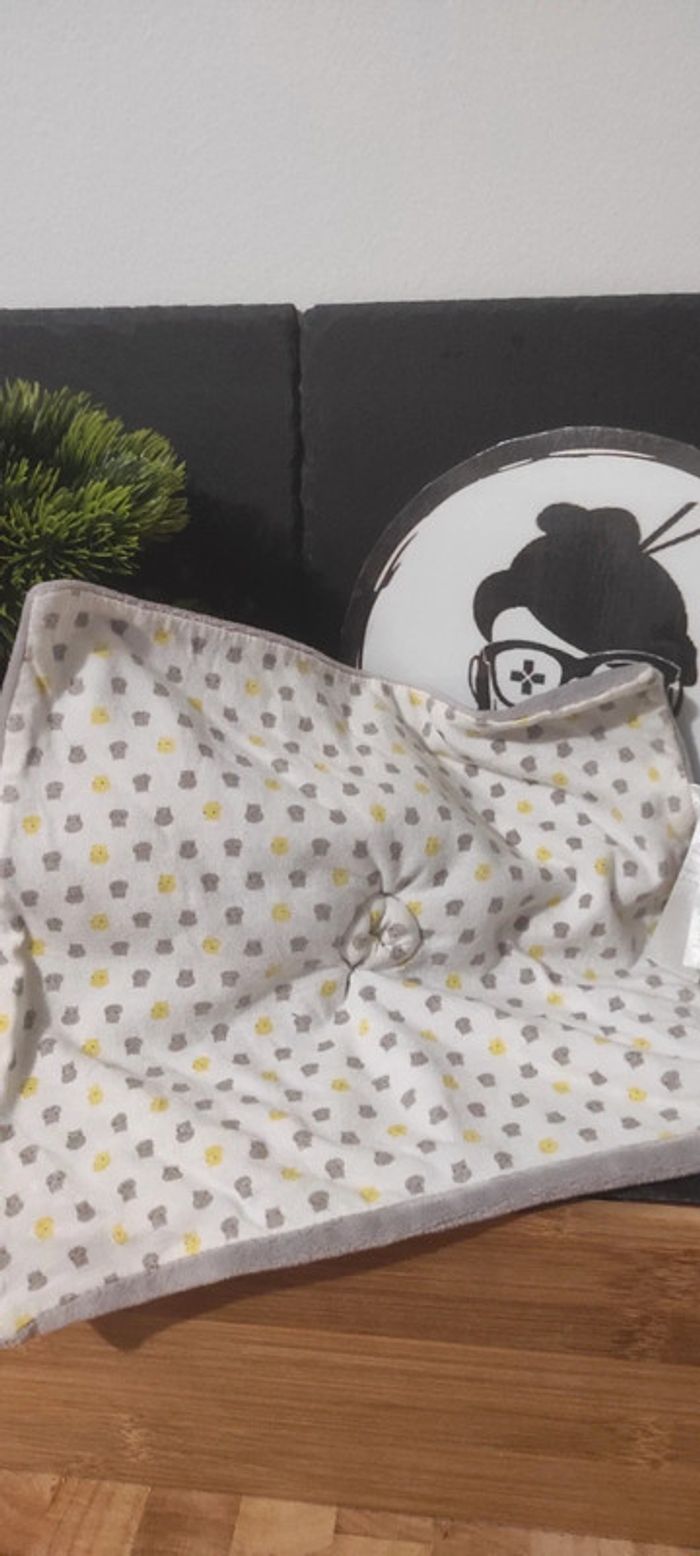 doudou Hippopotame obaibi okaidi love idea ob gris blanc vert tête jaune pois - photo numéro 2