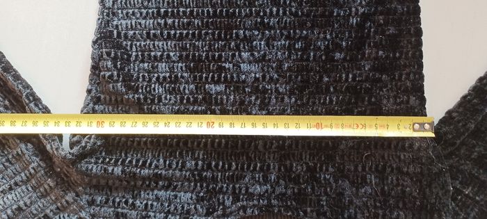 T shirt manche longue aspect velours noir - photo numéro 5