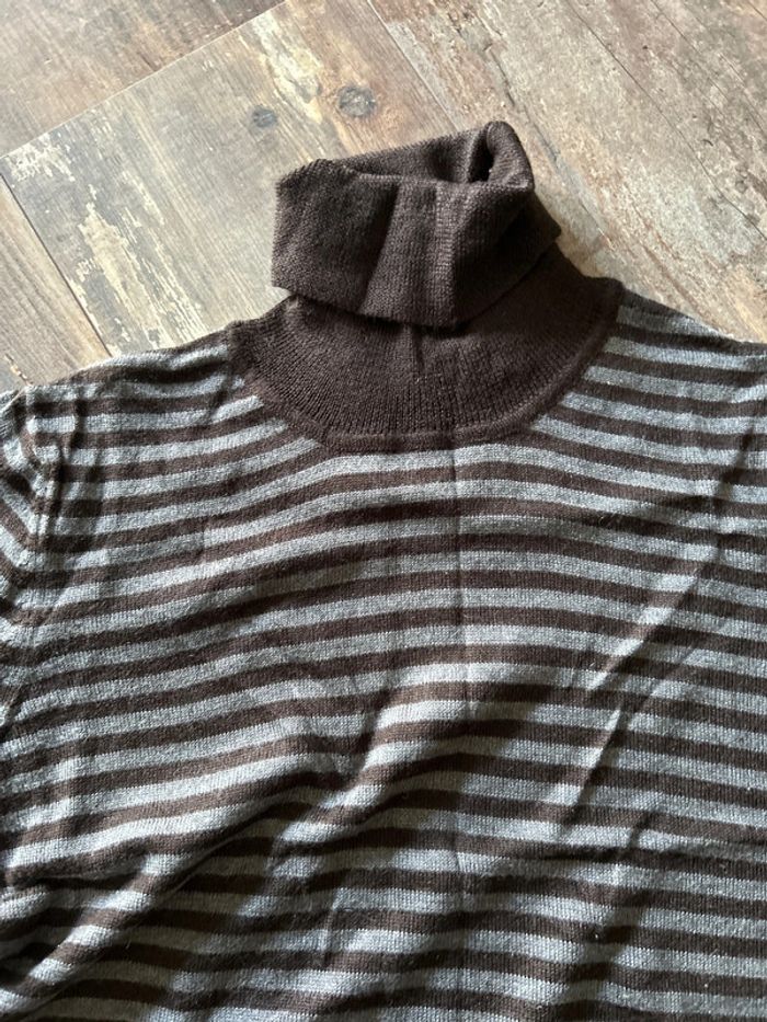 Pull rayé col rayé 50% laine mérinos - photo numéro 3