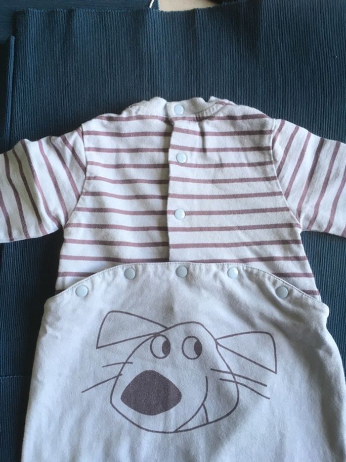 Pyjama léger coton Verbaudet rayé 6 mois - photo numéro 3