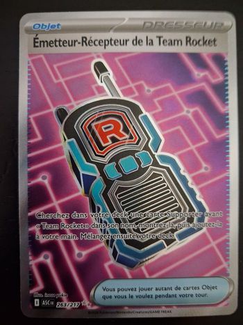 Carte Pokémon Émetteur-Récepteur de la Team Rocket 263/217