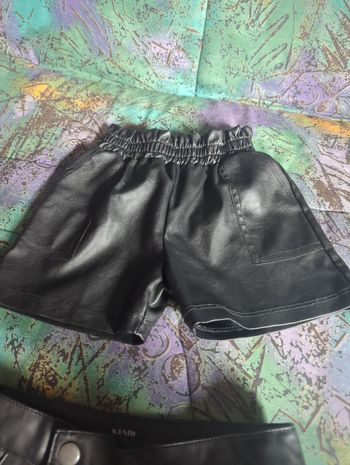 Lot de short en simili cuir