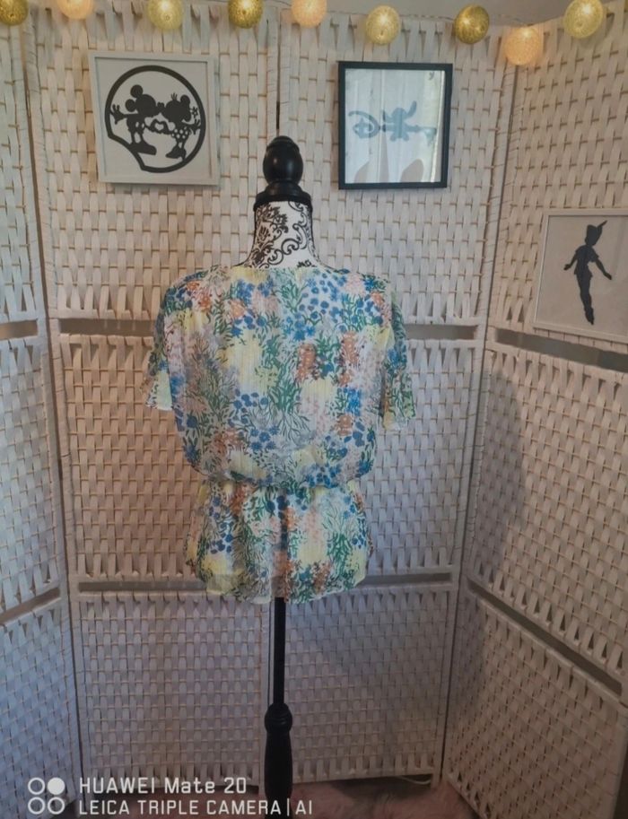 💕Jolie Blouse  fleurie en voile Etam Femme – taille S/ 36 – tendance et féminine💕 - photo numéro 2