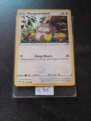 Carte Pokémon Rongourmand 152/189