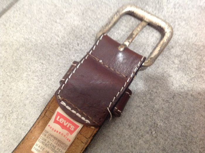 Ceinture homme en cuir marron vintage Levis - photo numéro 6