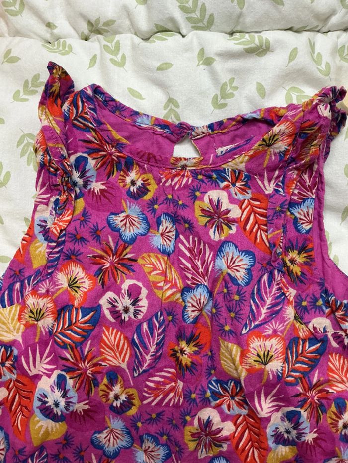 barboteuse violet motifs fleurs colorés pressions entre les jambes du pareil au même 18 mois - photo numéro 5