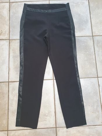 Zara Basic pantalon noir bi matiere S
