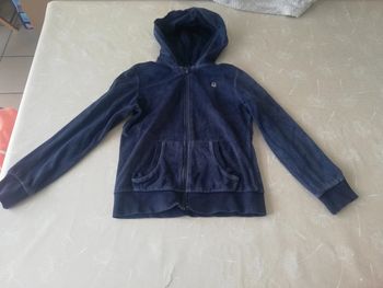 Gilet marine zippé à capuche Benetton 8/9 ans