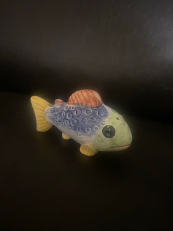 Salière/poivrière poisson multicolore