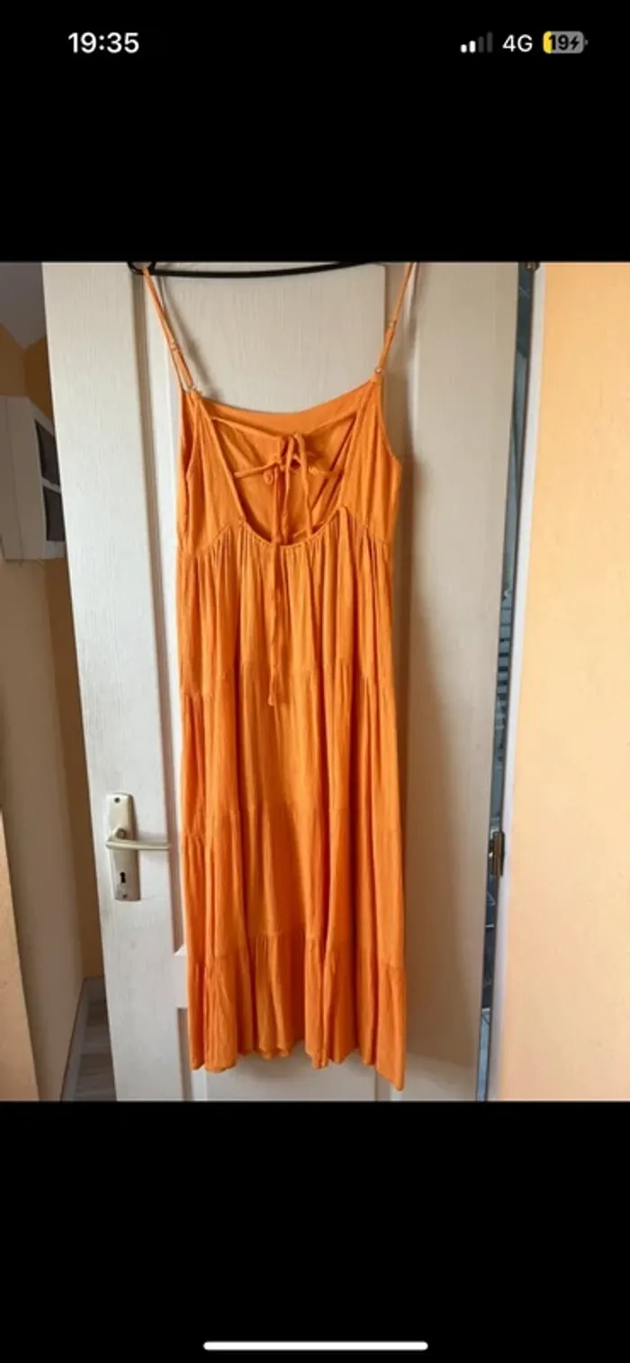 robe longue orange stradivarius - photo numéro 6