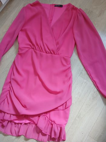Robe courte portefeuille volants double crazy