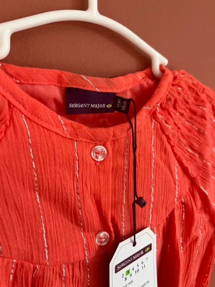 Blouse corail sergent major - photo numéro 2