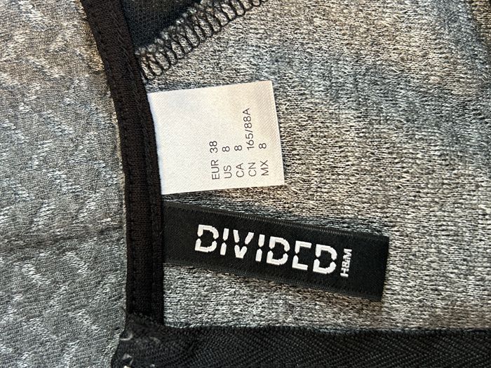 Robe noire et grise bimatière Divided by H&M - Taille 38 - photo numéro 4