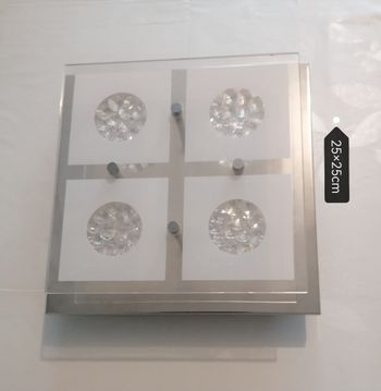 Lustre Led en verre /inox