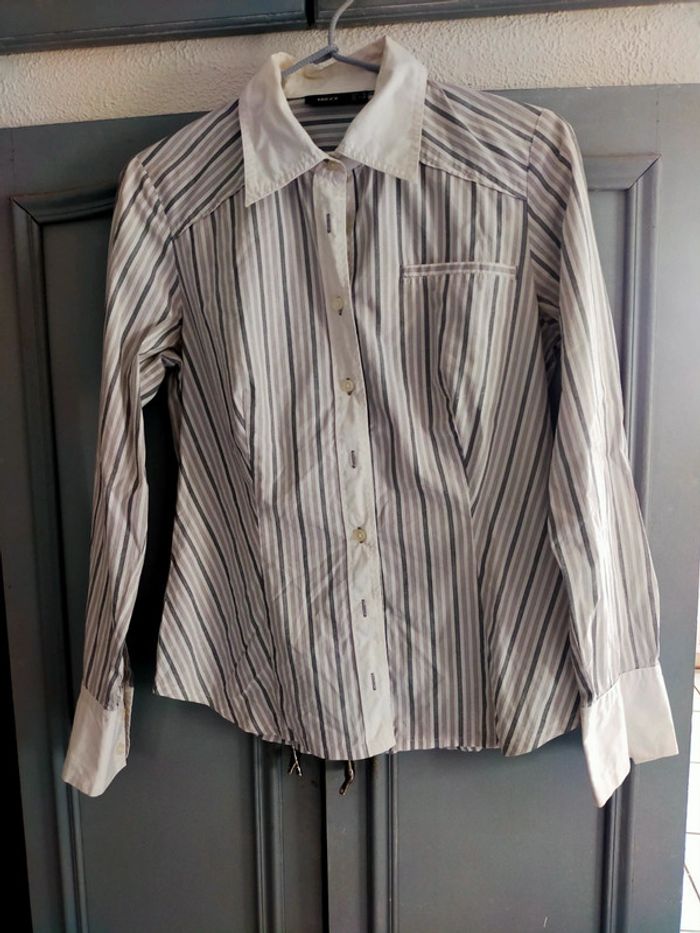 Chemisier femme rayée gris /blanc  38/40