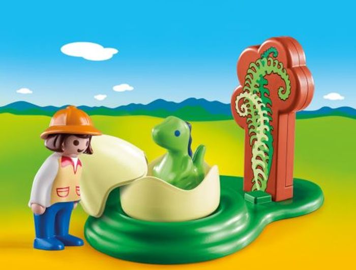 PLAYMOBIL 9121 1.2.3 Exploratrice et Bébé Dinosaure - photo numéro 2