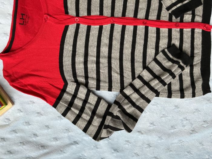 gilet léger gris rouge et noir 14 ans la halle - photo numéro 4