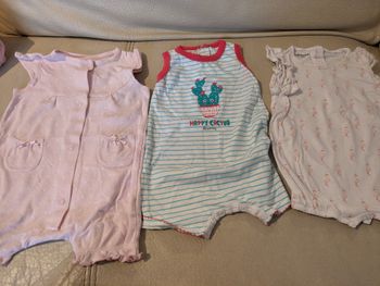 Lot grenouillères été 3 mois