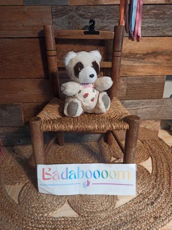 Peluche raton laveur tartine et chocolat tbe