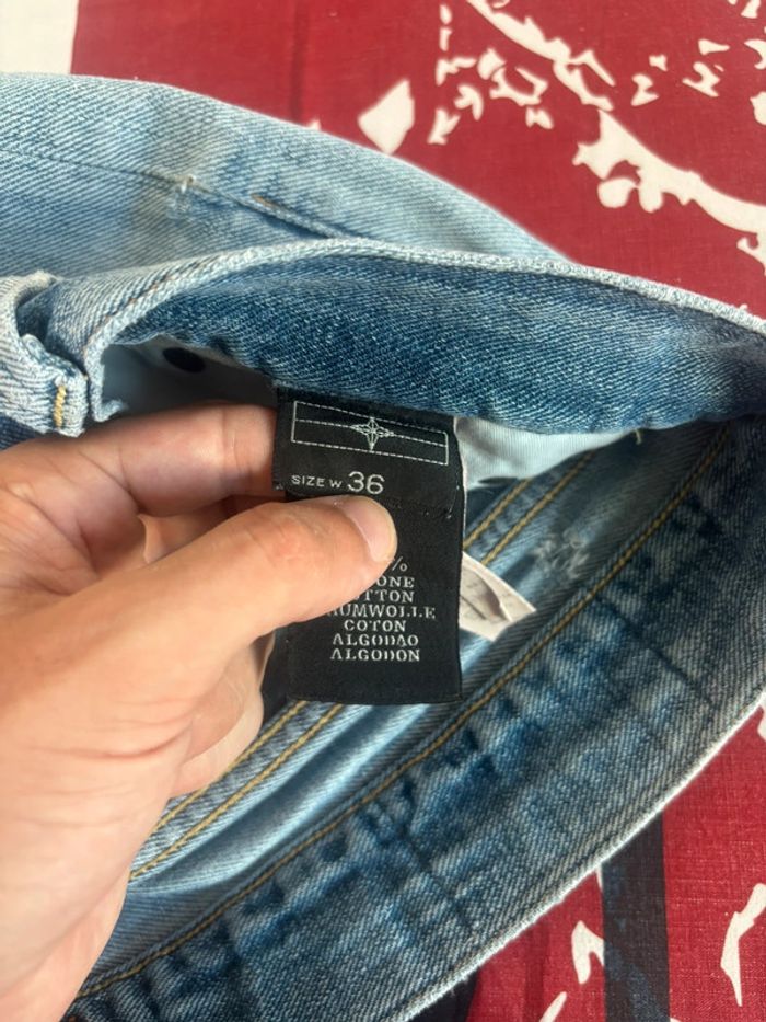 Jeans coupe courte à bouton Stone Island taille 46/47 bleu clair - photo numéro 6