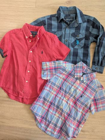 Lot de 3 chemises Ralph Lauren, polo 4/5 ans