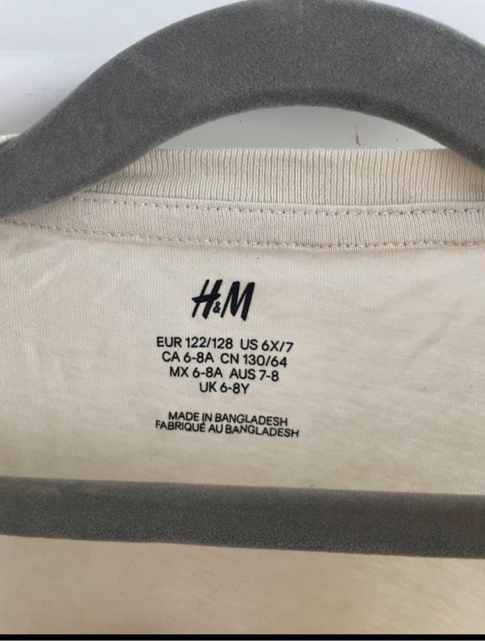 Teeshirt manche longue écru - H&M - 8 ans - photo numéro 2