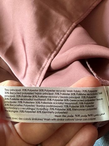 Chemise ample imitation soie rose poudré taille 42