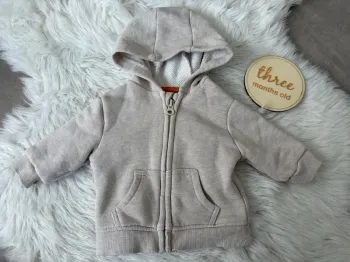 Veste zippée Kiabi beige 3 mois 🤎