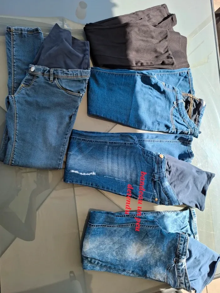 Lot de 5 jeans grossesse T36