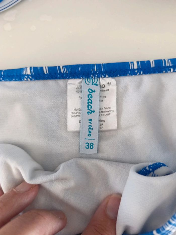 Maillot de bain bleu 2 pièces - photo numéro 4