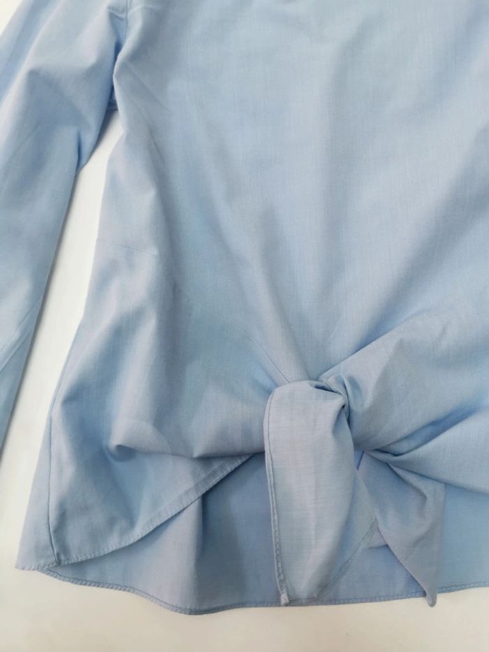 Blouse bleu avec noeud - photo numéro 3
