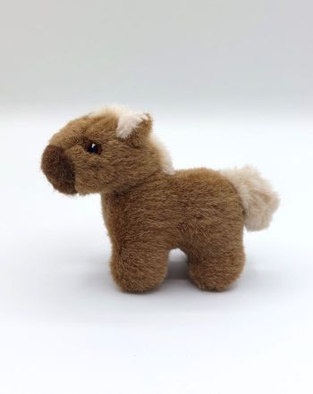 Petite peluche cheval poney marron blanc IKEA Glada doudou pony 15 cm