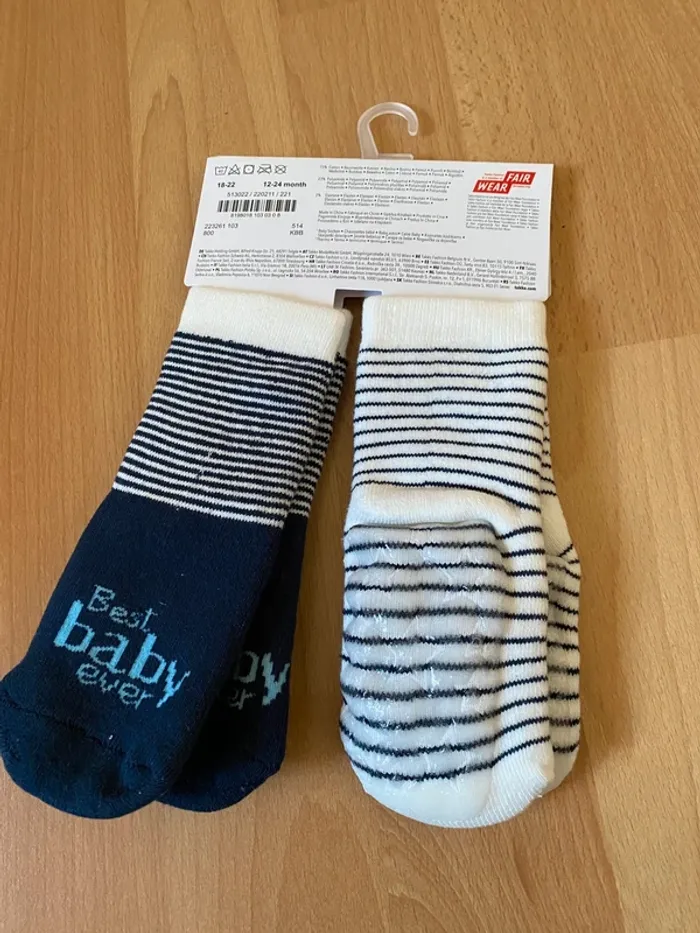 Lot de 2 paires de chaussettes anti dérapantes DopoDopo Taille 18-22 - photo numéro 2