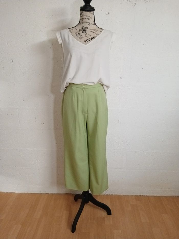 pantalon jambes larges taille 38 tbe - photo numéro 2