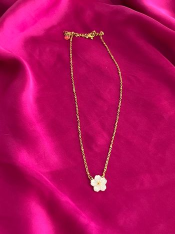 Collier tendance fleur acier inoxydable