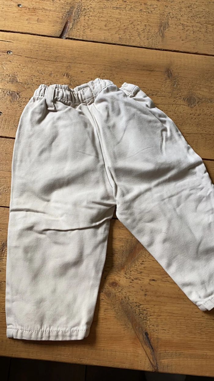 Pantalon beige 3 pommes 12 mois - photo numéro 3