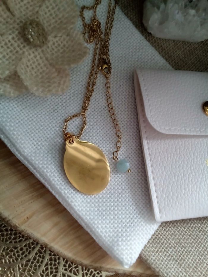 Collier médaillon saint Michel avec pochette - photo numéro 4