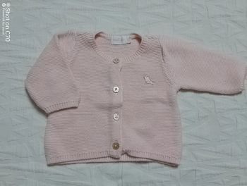 Sergent major gilet rose oiseau maille 1 mois