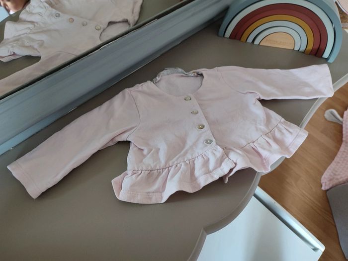 Ensemble robe et gilet rose pâle 6 mois Obaibi et Natalys - photo numéro 7