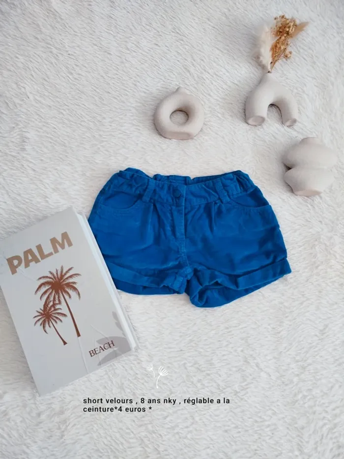 Short velours 8 ans