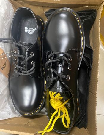 Dr. Martens 1461 Quad Polished Smooth Platform Oxfords Black