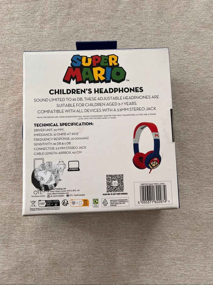 Casque filaire enfant super Mario - photo numéro 2